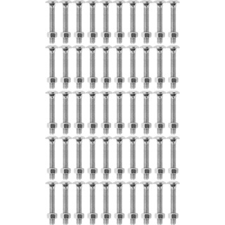 Kit Parafuso Francês Com Porca  3/16'' x 2'' - 53,0002 (Com 50 Unidades) - Nord em Oferta na Shopee