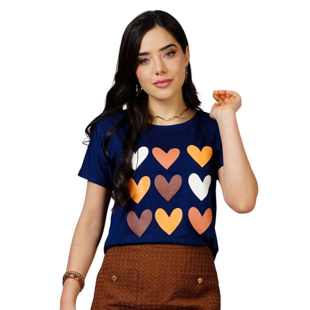 Blusa Feminina T-Shirt Estampada Camiseta Baby Look Premium Com Lycra