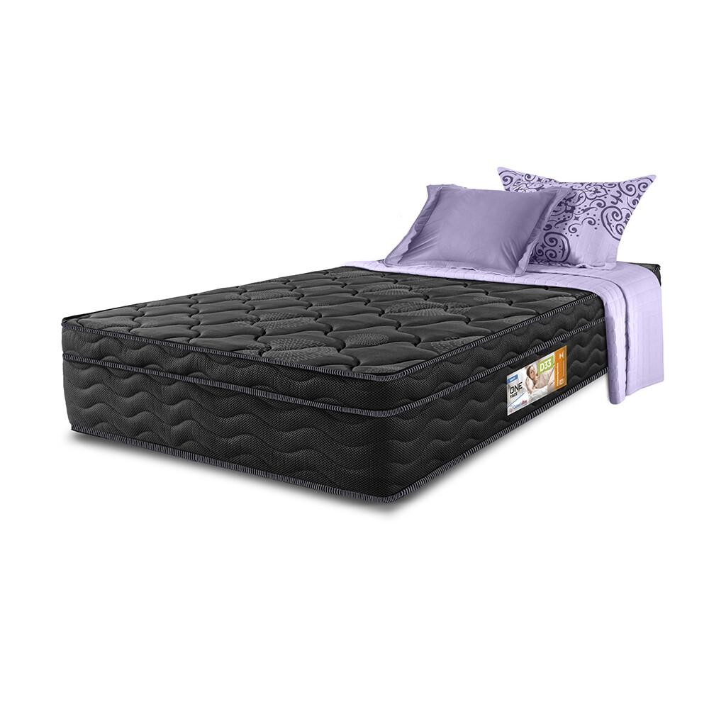 Colchão Solteiro OrtoFirm Black 88x188x28 One Face Espuma D33 Preto