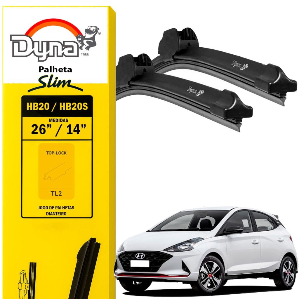 Par palheta parabrisa dianteiro HB20 2020 em diante Original Dyna Alta Durabilidade em Oferta na Shopee