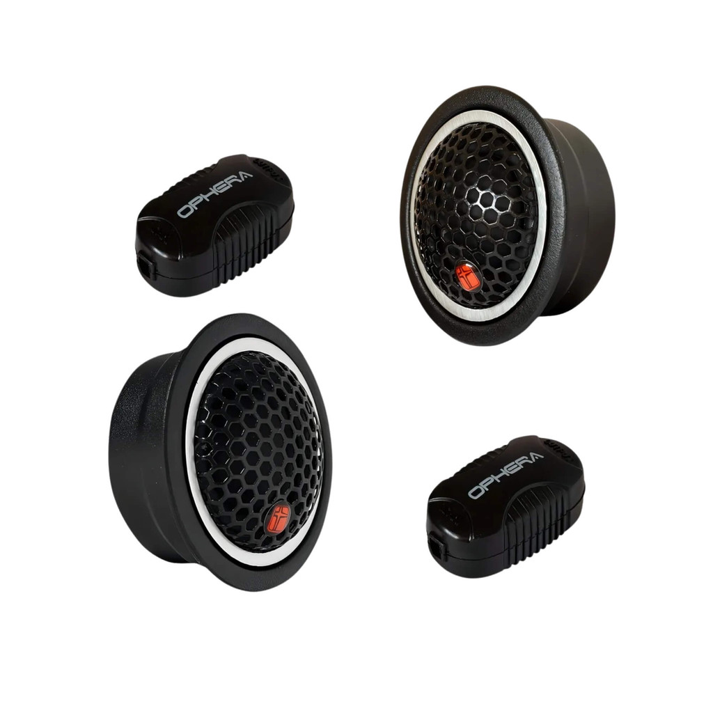 Par Mini Tweeter TW1 2" Domo de Seda Ophera Sistema de Som Áudio Automotivo Carro Veicular