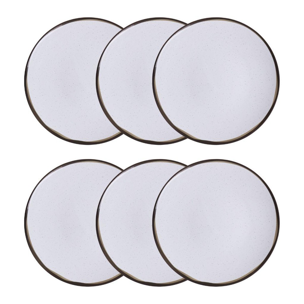 Conjunto 6 Pratos Rasos 25cm Canyon Porcelana Tramontina em Oferta na Shopee