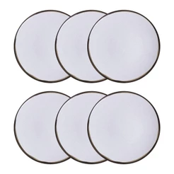 Conjunto 6 Pratos Rasos 25cm Canyon Porcelana Tramontina