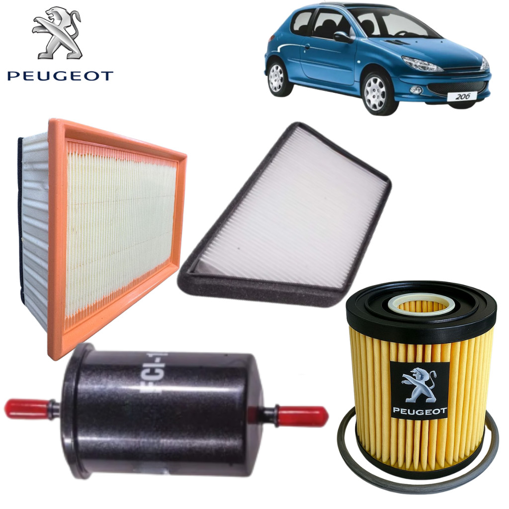 KIT TROCA DE FILTROS (PEUGEOUT 206 1.4 8v 2001 > 2010)