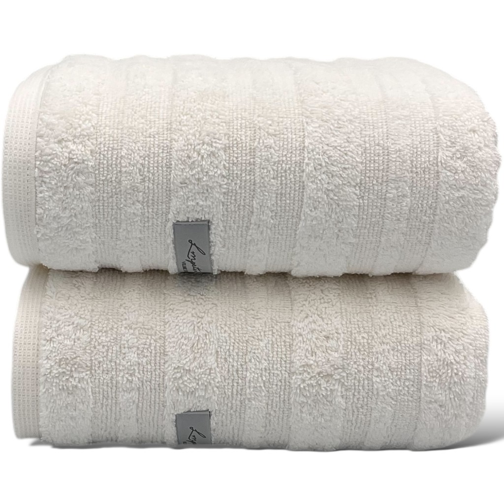Kit Com 02 Toalha de Banho Grande e Grossa - Loft - Branca - 72x140cm - (Volume extra) LMpeter
