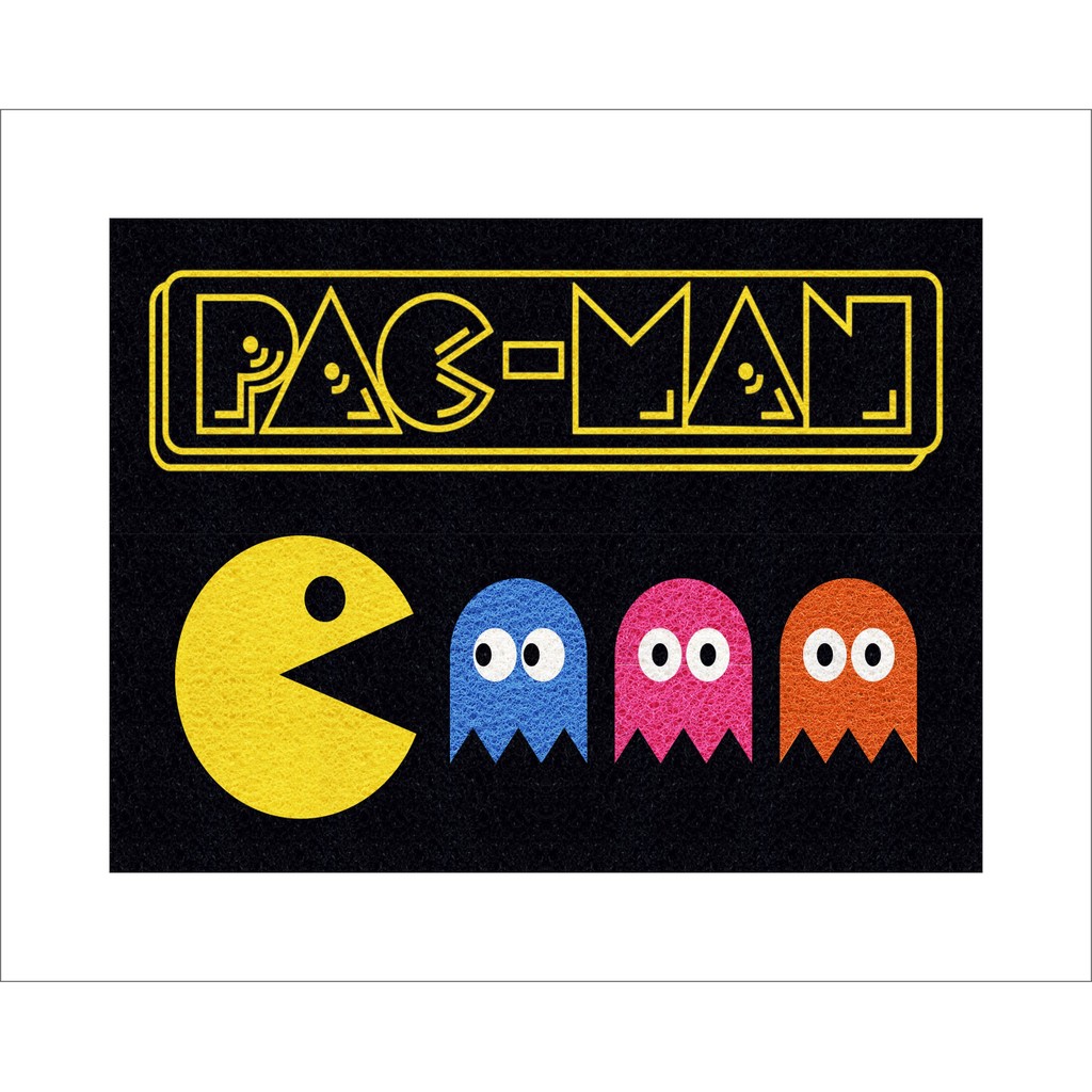 TAPETE CAPACHO DECORATIVO PACMAN FANTASMAS