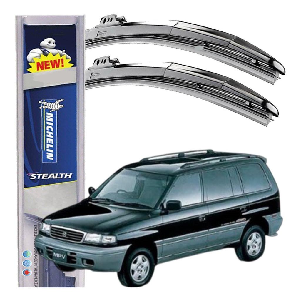 Par Palheta Limpador Parabrisa Michelin Mazda Mpv I 1994 1995 1996 1997 1998 1999