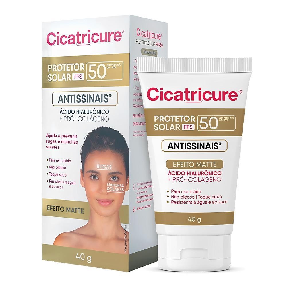 CICATRICURE PROTETOR SOLAR FPS50 COM 40G