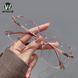 ODS Moda Quadrado Anti Luz Azul Óculos Ultra Leve Armação De Metal Transparente Para Mulheres Homens Computador De Prote em Oferta na Shopee
