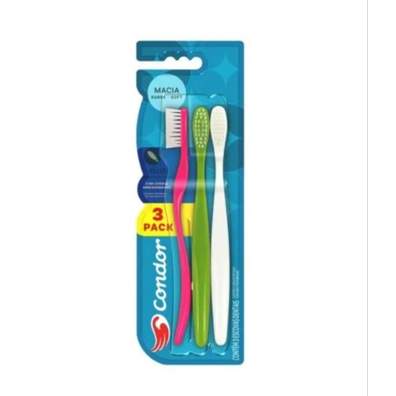 Escova Dental Plus Macia Leve 3 Pague 2 - Condor em Oferta na Shopee