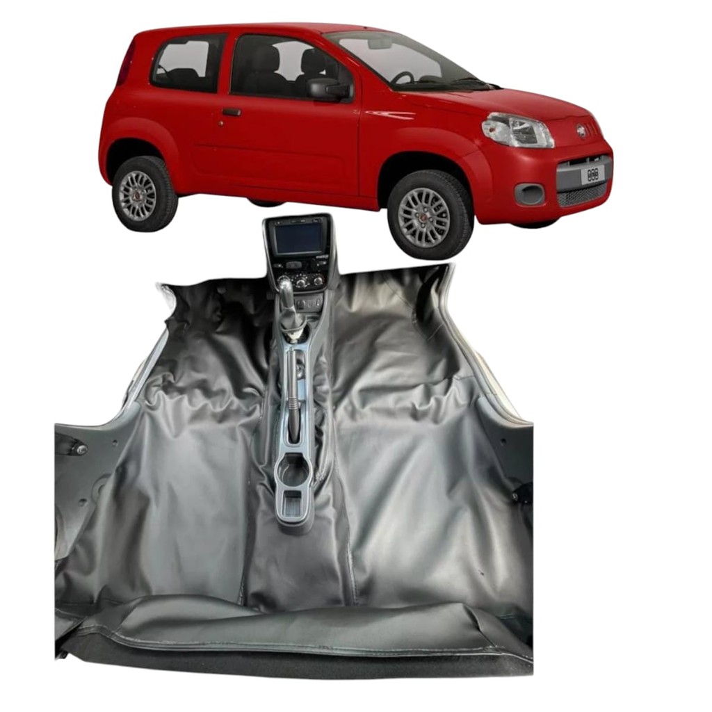 Tapete do assoalho emborrachado fiat uno vivace way novo 2010/2024