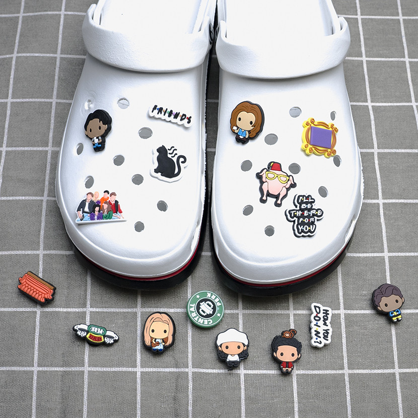 Sapato Encantos Decorações Pinos Amigos TV drama Lula Médico Cinza Escritório DIY Sapatos Charme Botão em Oferta na Shopee