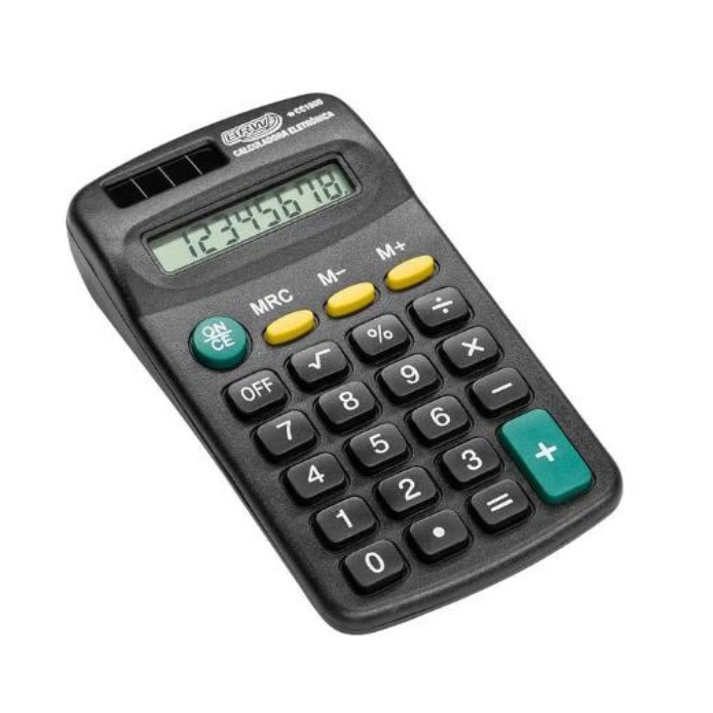 CALCULADORA PEQUENA 8 DÍGITOS DE BOLSO   PRETA    CC1000 em Oferta na Shopee