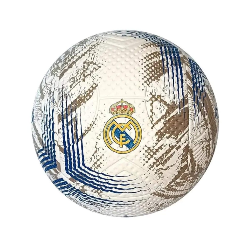 Bola de Futebol Real Madrid Nº 5 PVC/PU Azul e Dourada Futebol e Magia - 1614 em Oferta na Shopee