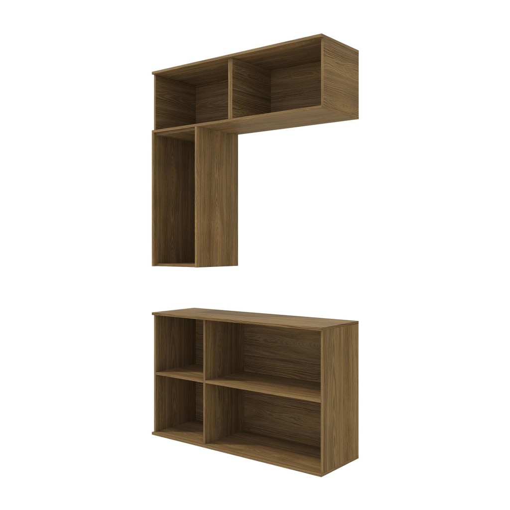 Detalhes do Conjunto para Banheiro Kappesberg Celeste 4 Peças Nogueira 120cm
