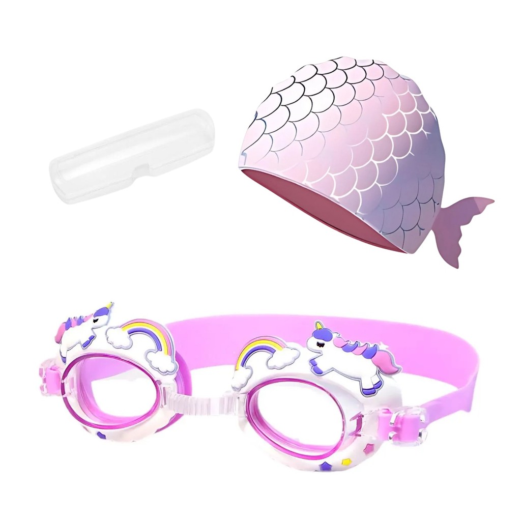 Kit Óculos Natação Piscina Infantil Crianças Hero Band E1 em Oferta na Shopee