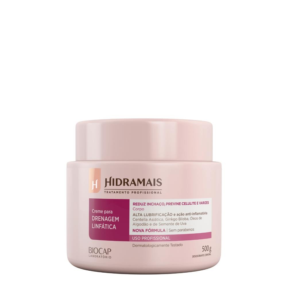 Creme desodorante Hidramais massagem Drenagem Linfática 500g
