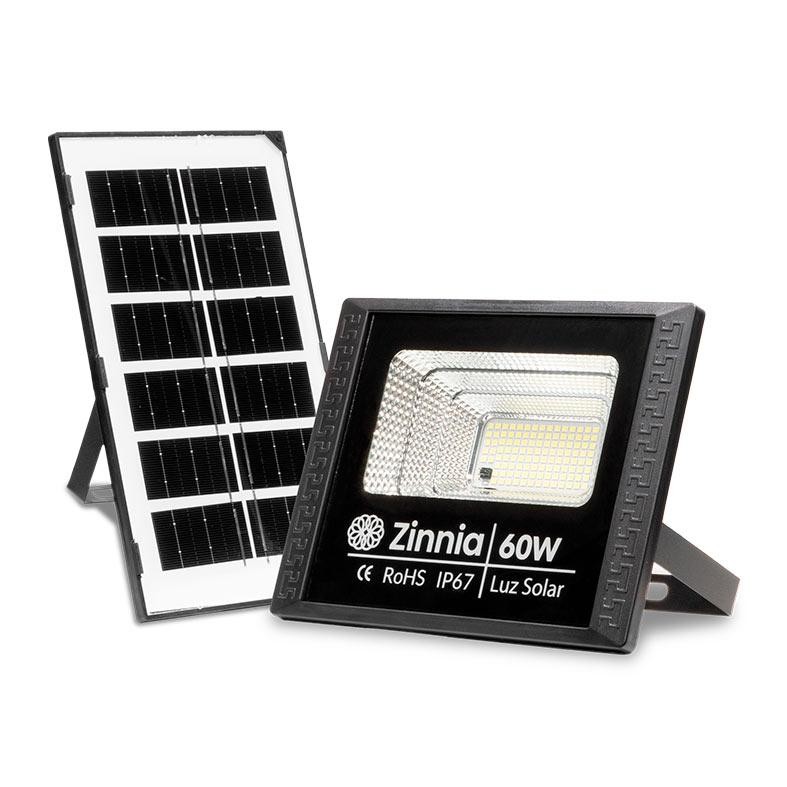 Refletor Solar Zinnia ZRS60, Led, 60W, Bateria 4000Mah, Com Controle Remoto, IP67, ZNE-ZRS60V2-01 - Home & Living