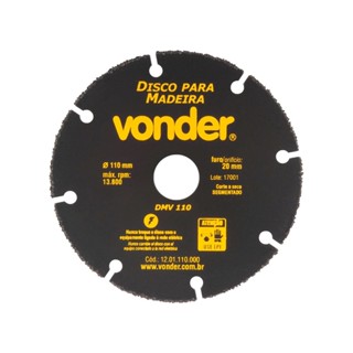 Disco de corte para madeira 110mm DMV110 VONDER em Oferta na Shopee