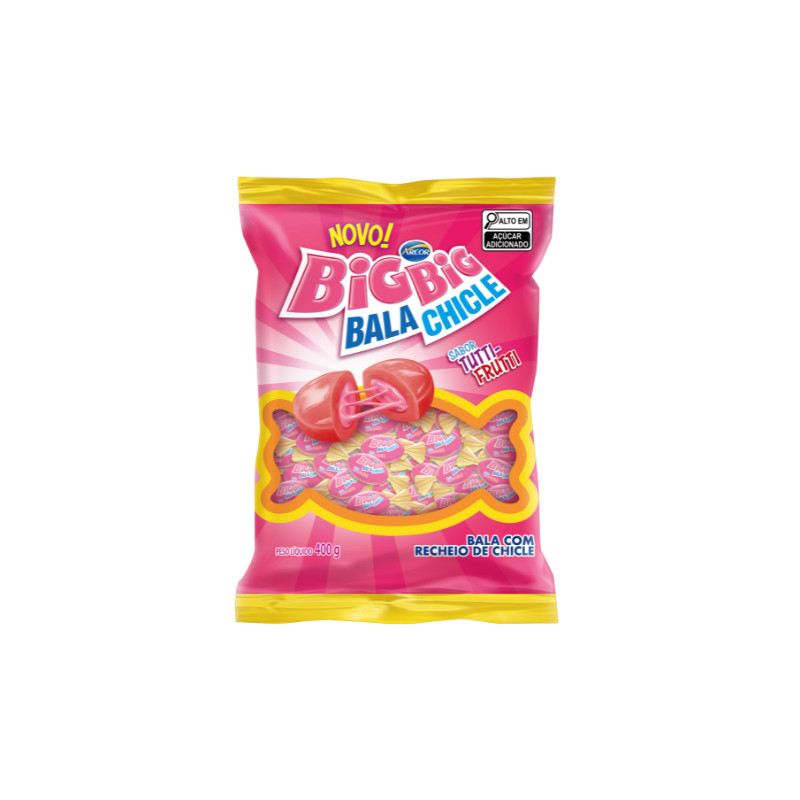 Bala Dura Chicle Big Big 90g Arcor