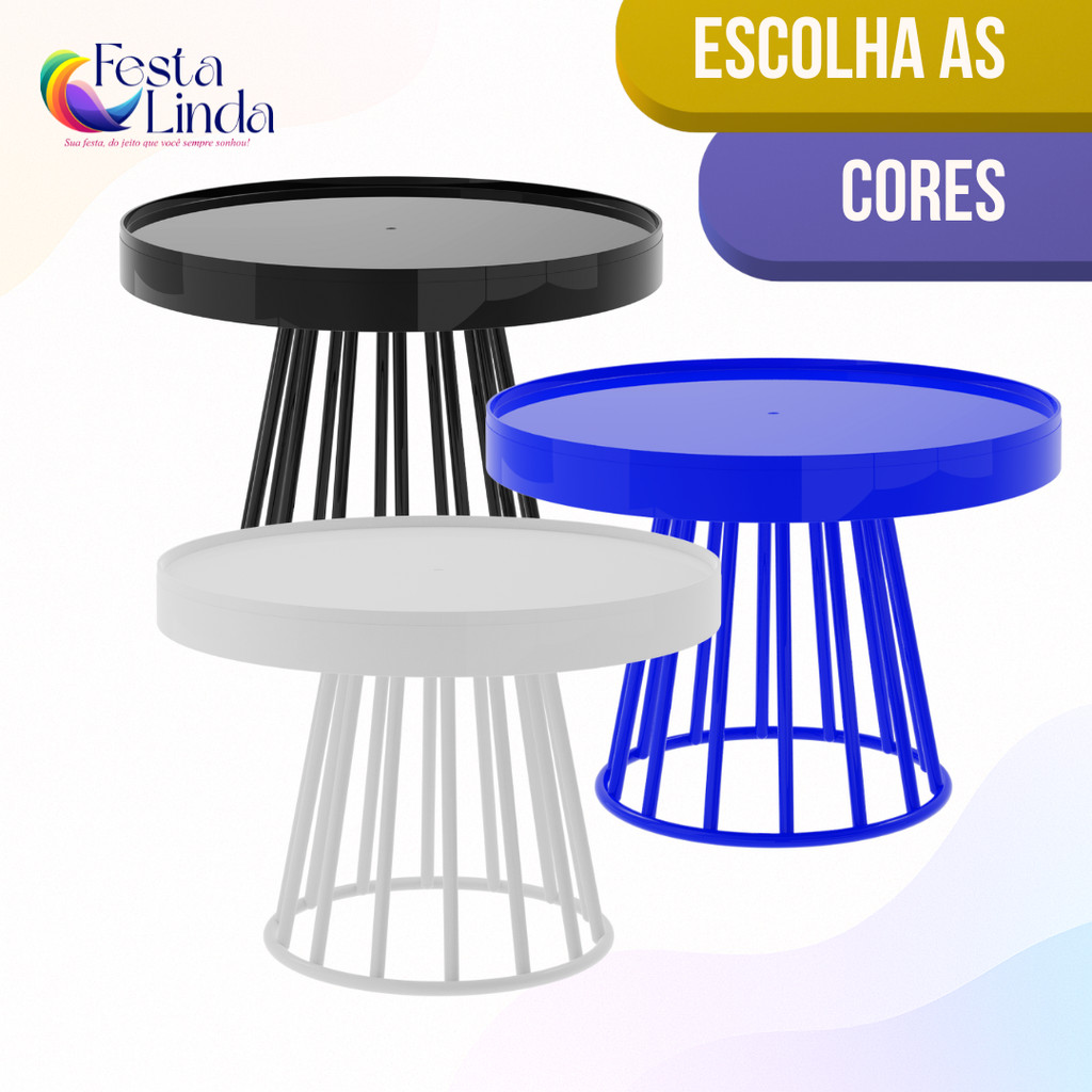 Kit com 3 Boleira Roma 23x17cm - Cores Sortidas  - Festplastik
