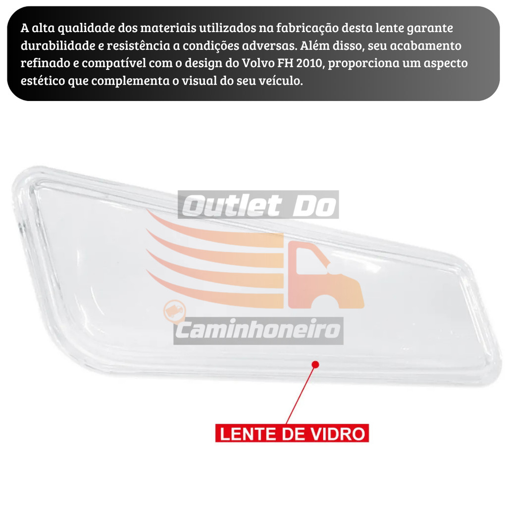 Lente de Farol Auxiliar Volvo FH 2010 Lado Direito — foto 3