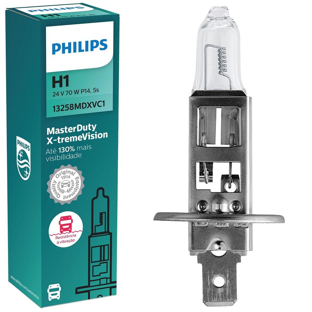 Lâmpada Master Duty Xtreme Vision H1 24v 70w P14.5s 3200k