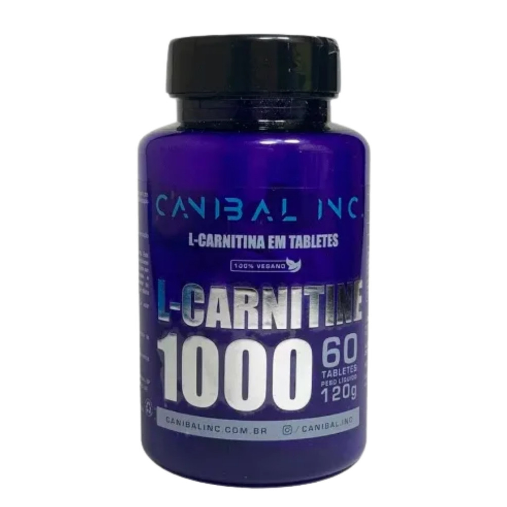 L-Carnitina Pote 60 Tabletes Canibal Inc em Oferta na Shopee