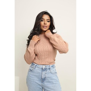 Blusa Tricô Modal Amelia Feminina Manga Longa Básica Tricot Inverno em Oferta na Shopee