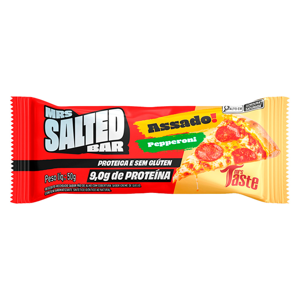 BARRA DE PROTEÍNA MRS TASTE COOKIE BAR SALTED PEPPERONI 50G