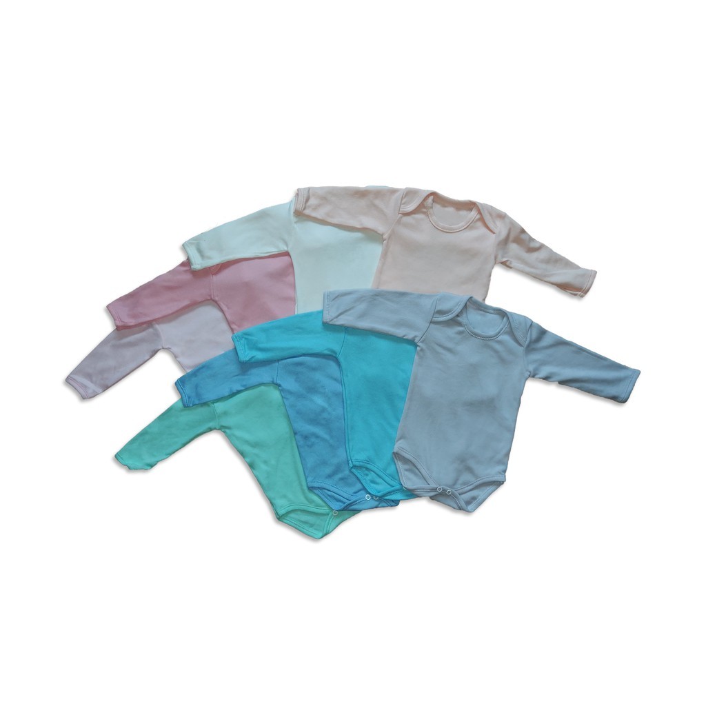 Kit 4 Peças Body Manga longa Bebê Malha Canelada de Alta qualidade Menino ou Menina