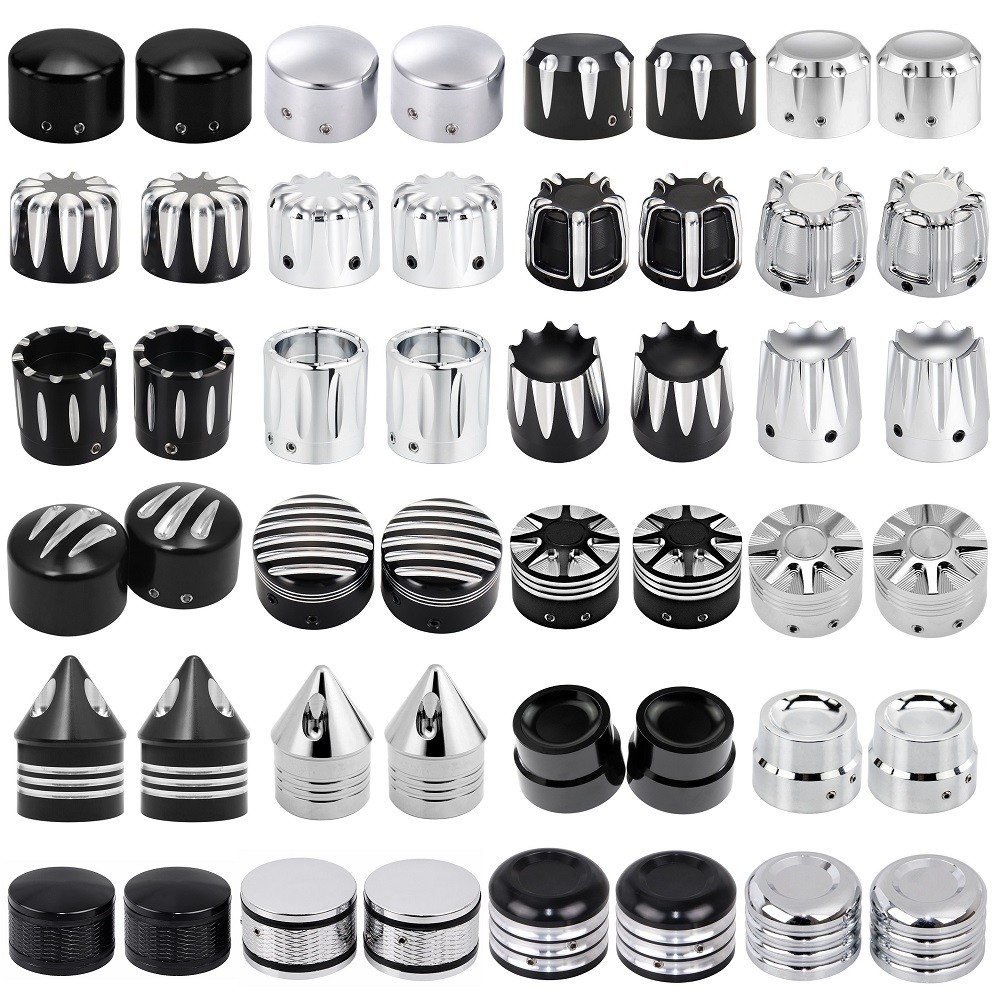 Motocicleta Universal Eixo Dianteiro Porca Cobre Rodas Jantes Tampas Para Harley Sportster Softail Dyna Touring Electra 
