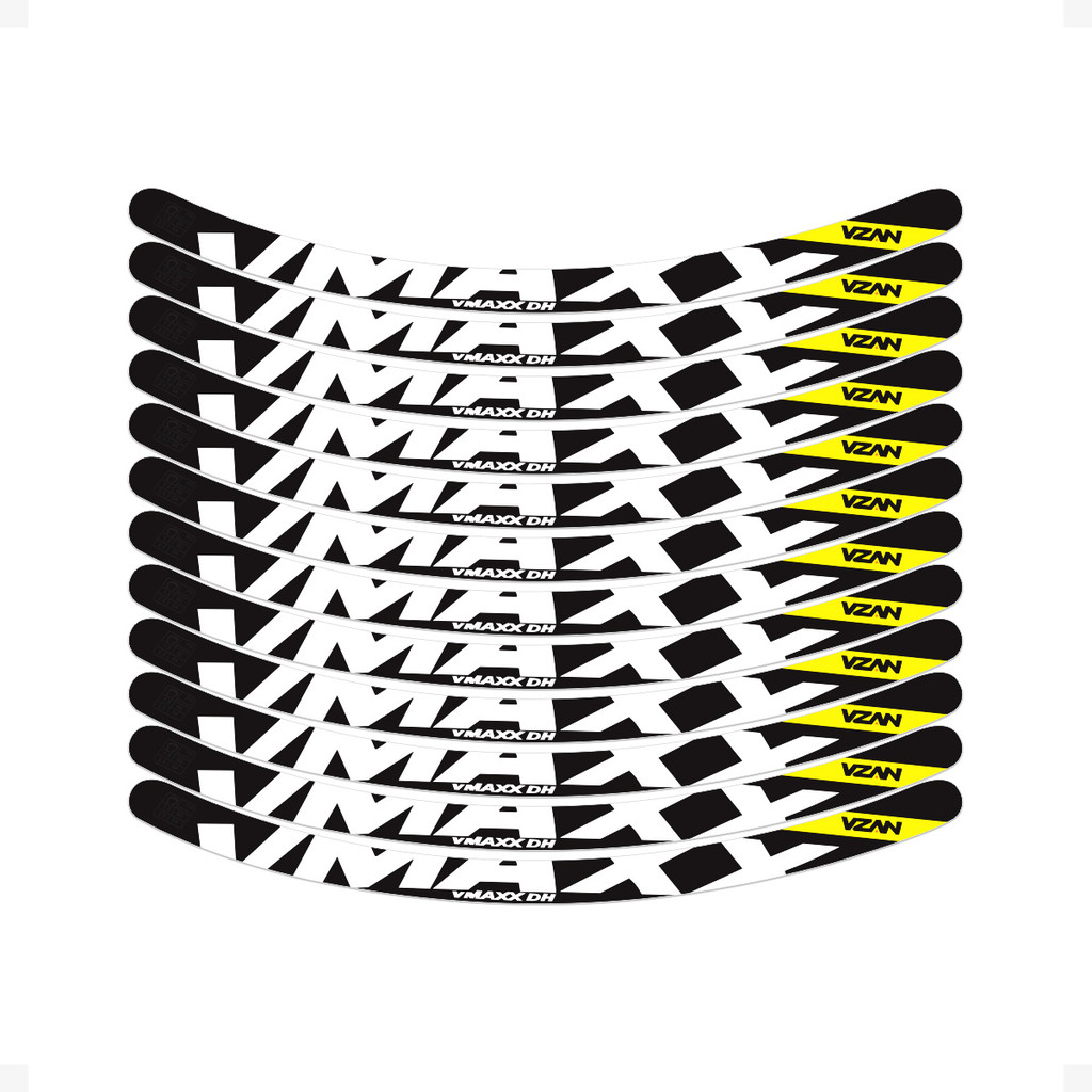 Adesivos Roda Bike Vmaxx Vzan 2023 Aros 24 26 29 Fundo Preto