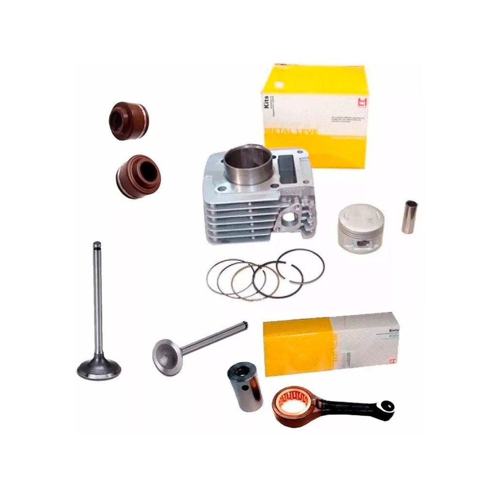 Kit Cilindro Ybr 125 Xtz 125 Factor 125 Juntas Válvulas biela