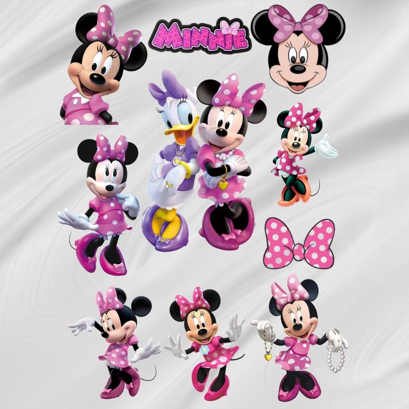 kit 160 adesivos apliques minnie rosa minie minei Tags Tubete Docinhos Festa Aniversário lembrancinha adesivo aplique