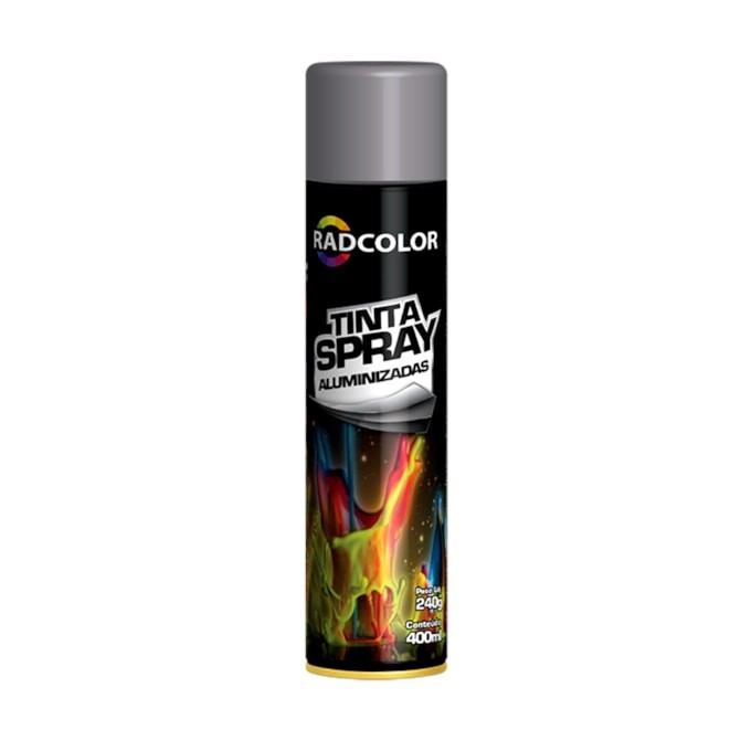 SPRAY CINZA ALUMÍNIO RODA SECAGEM RÁPIDA RADCOLOR - RCD2120