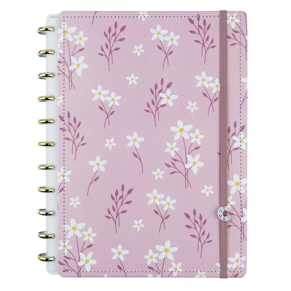 Caderno Inteligente Pink Blossom By Sof, Grande, 80 folhas, offset 90g em Oferta na Shopee