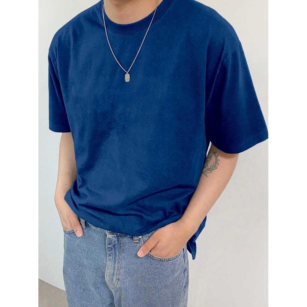 Camiseta Oversized Masculina Academia Despojada T Shirt Sem Estampa Larga Blusa Streetwear Casual