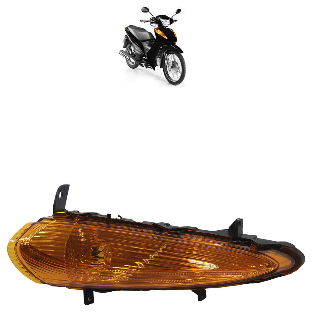 Pisca Seta Dianteira Biz 100 2013 2014 2015 Âmbar Lente Lisa Acrílico em Oferta na Shopee