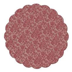 Fundo Redondo para Bandeja com Renda Marsala 9cm 100 Unidades Cromus Rizzo