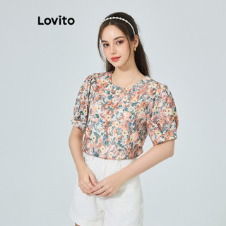 Lovito Blusa Boho Ditsy com estampa floral para mulheres L89ED291 em Oferta na Shopee