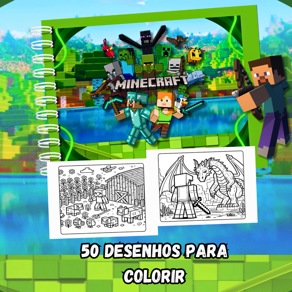 Adesivo para Capa de Caderno Minecraft: Onde Comprar | BuscaProdutos