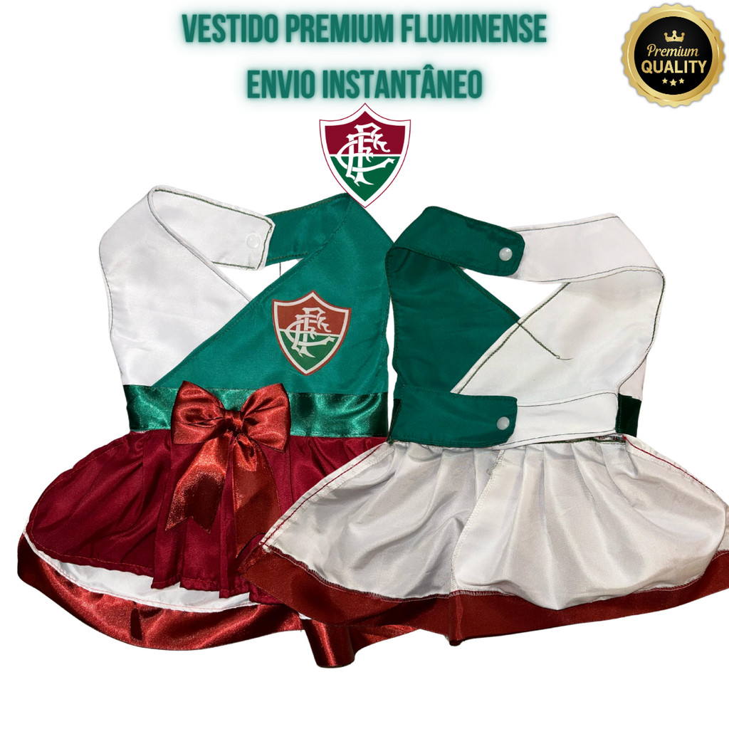 Fantasia Fluminense Pet Tricolor - Roupa de Time para Cães e Gatos (Todos os Tamanhos)