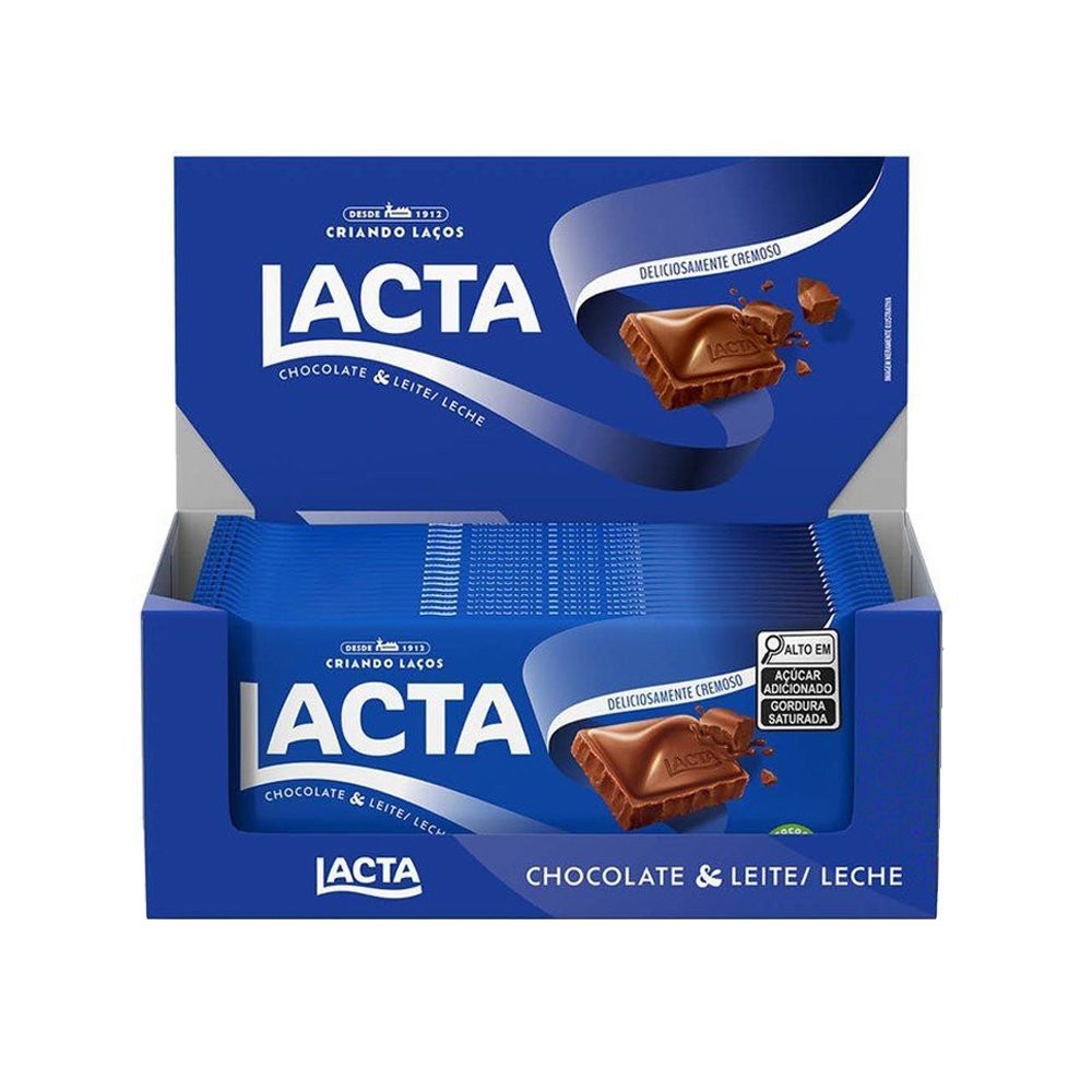 Chocolate Lacta ao Leite 80g Display com 17 Unidades em Oferta na Shopee
