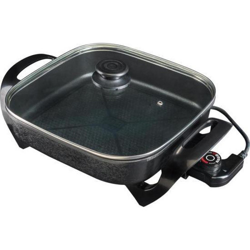 PANELA ELETRICA AGRATTO MANGIARE APEQ01I-01 PRETA QUADRADA 30CM 1500W 127V 220v