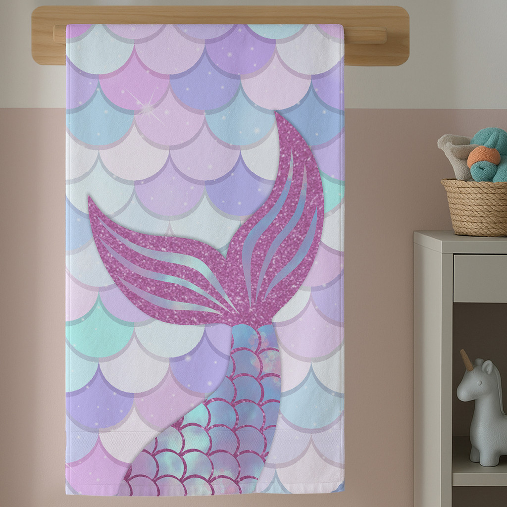 Toalha Estampa Infantil Menina Sereia Banho Divertido Colorido Natação Praia em Oferta na Shopee