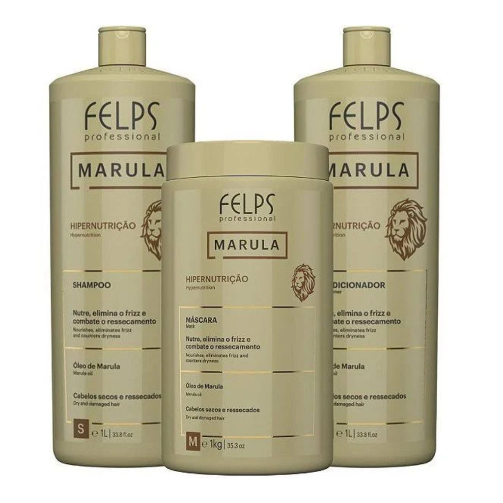Kit Felps Professional Marula Tratamento Salão (3 Produtos)