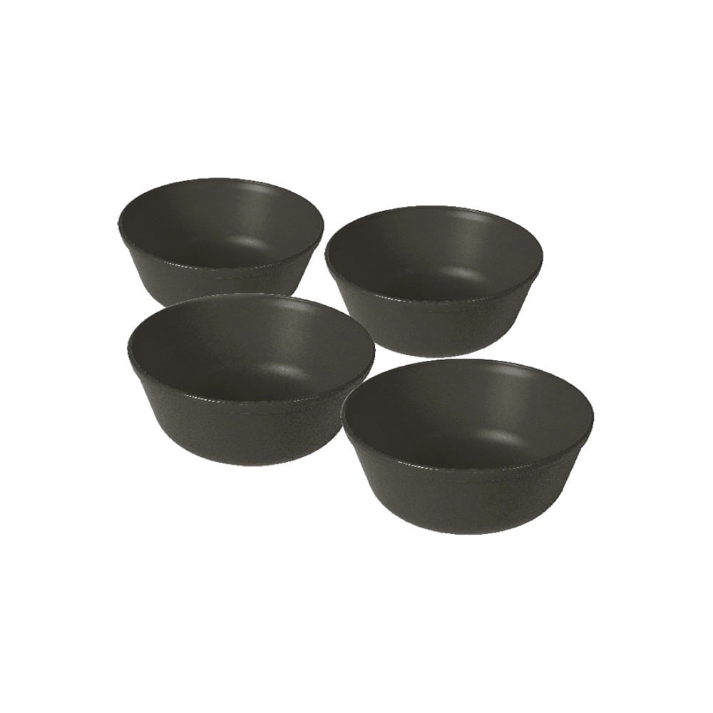 Conjunto de 4 Bowls 450ml BO0103 São Bernardo Preto em Oferta na Shopee