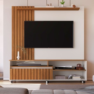 Estante para TV até 65 Polegadas Havana 1 Gaveta Ripado - Giga Móveis em Oferta na Shopee