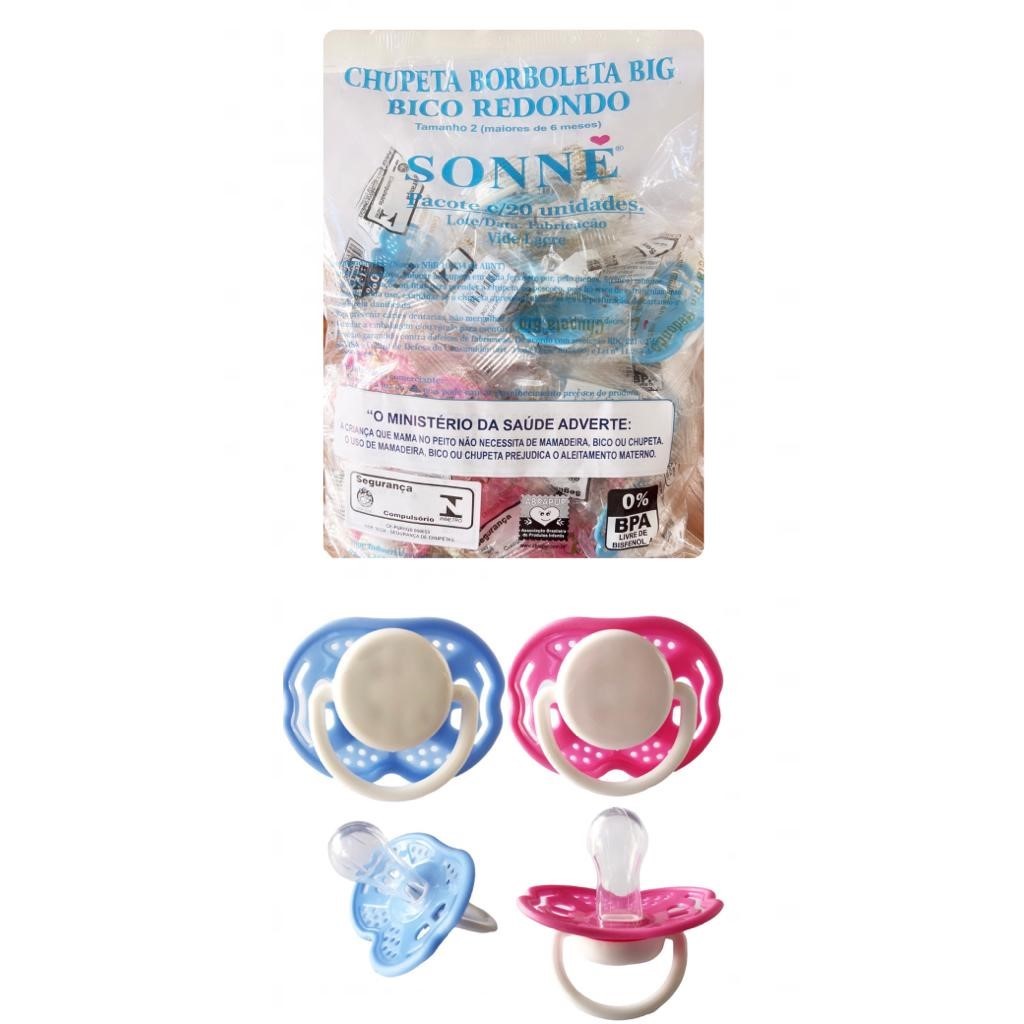 Chupeta Big Bico Redondo Pacote 10 Unidades Sonne